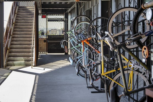 The Union Apartments: Secure bike storage facility in luxury residential complex, ensuring convenience for cyclists in urban living spaces