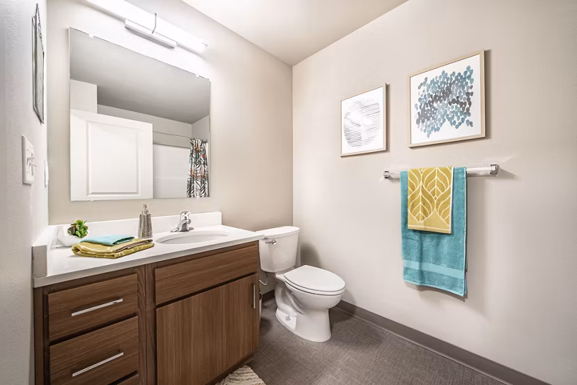 bathroom at The McKenzie Apartments