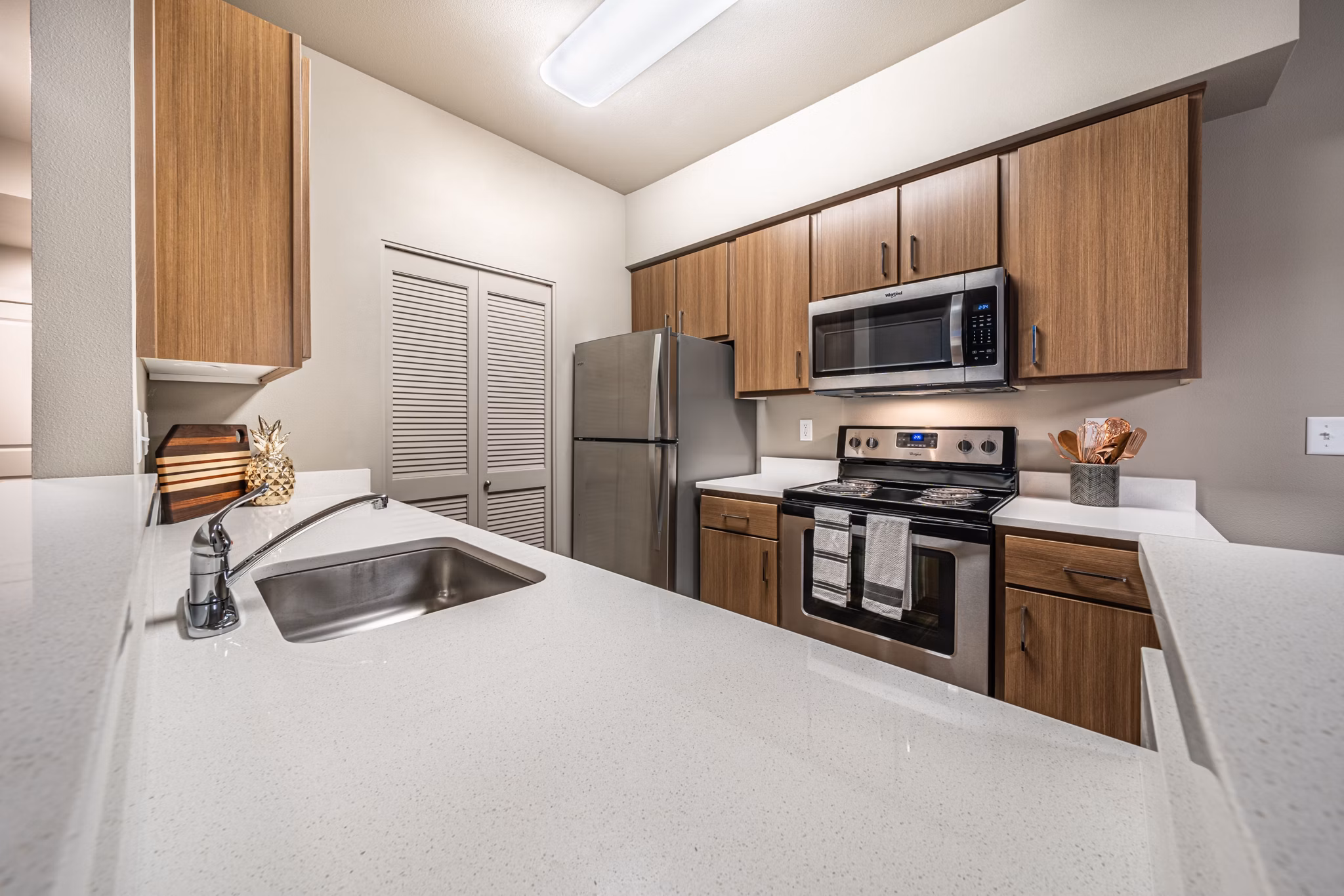 kitchen at The McKenzie Apartments