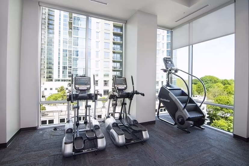 Modern fitness center with top-tier equipment at Piedmont House Apartments