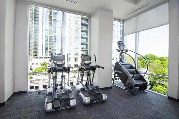 Modern fitness center with top-tier equipment at Piedmont House Apartments