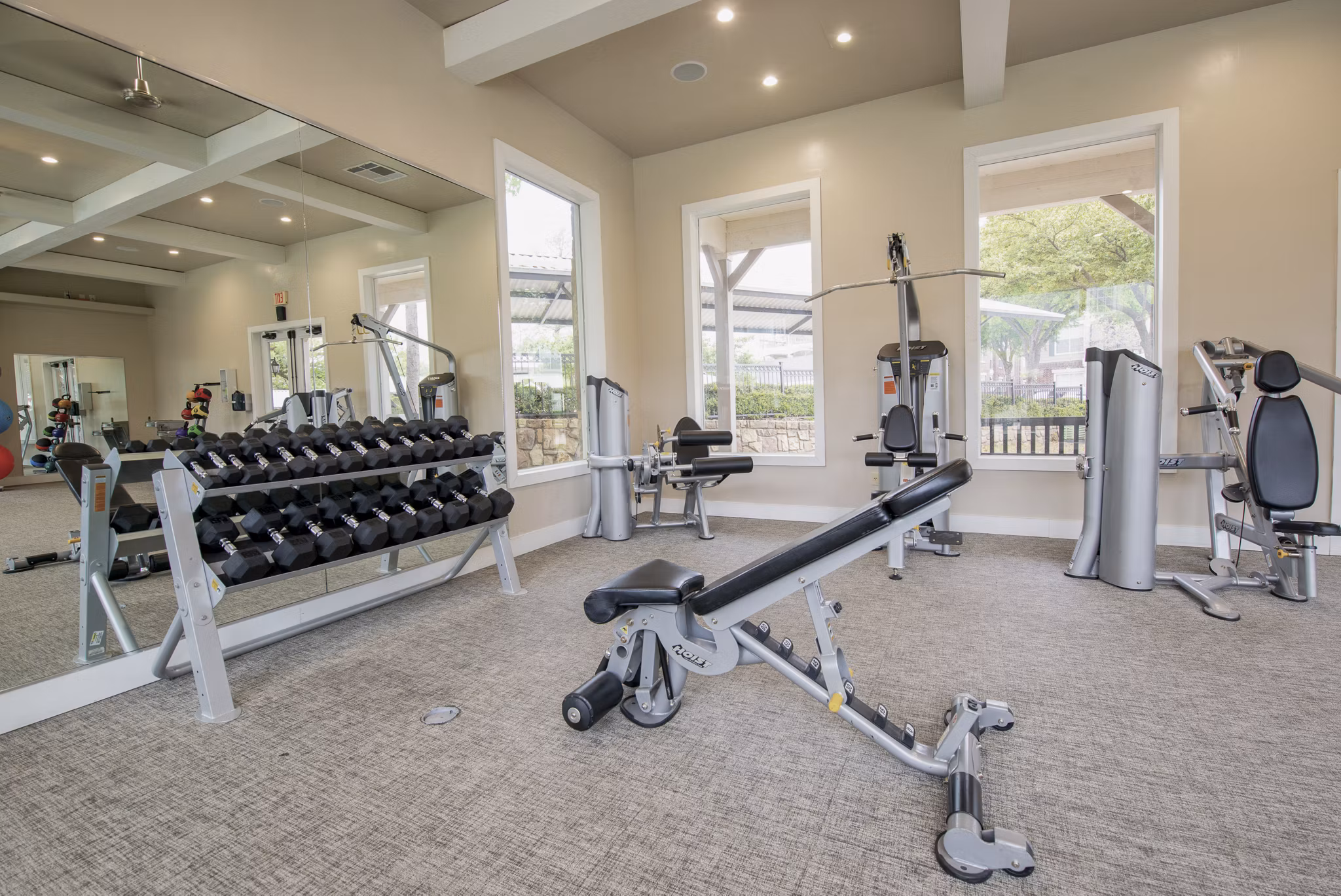 fitness center at Grapevine TwentyFour 99b Apartments