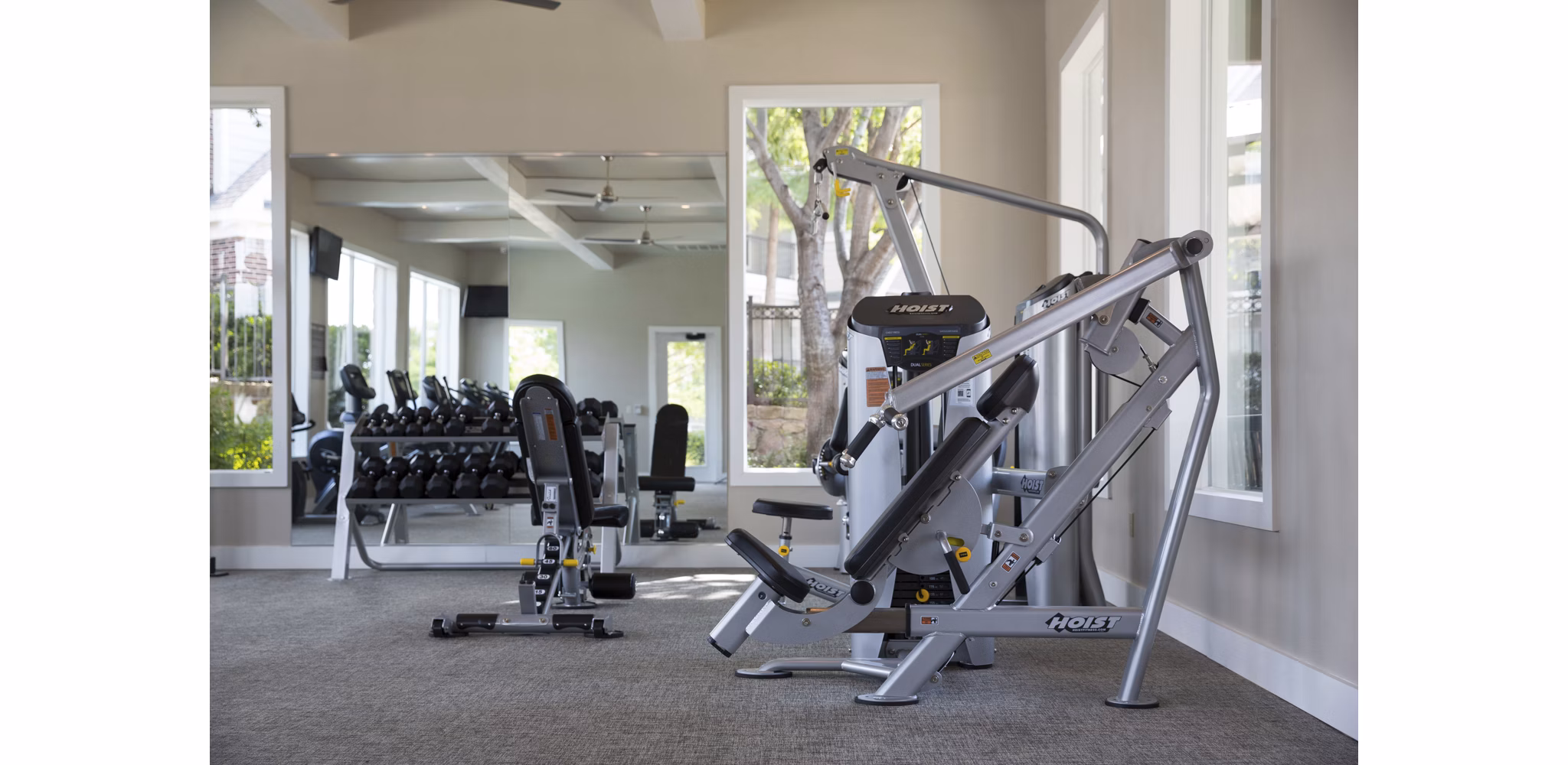 State-of-the-art fitness center with modern equipment at Grapevine TwentyFour 99 Apartments