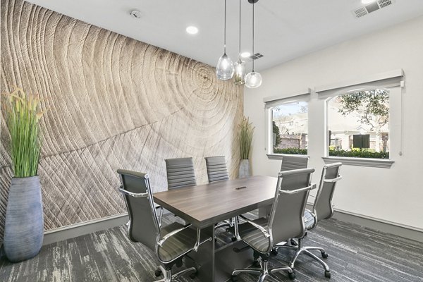Advanced meeting facility at Eleven11 Lexington at Flower Mound Apartments featuring state-of-the-art technology and comfortable seating for collaborative events