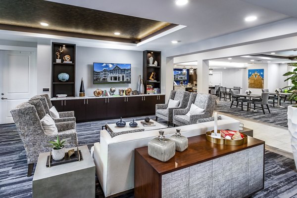 Contemporary clubhouse with elegant interiors at Everleigh Short Pump Apartments