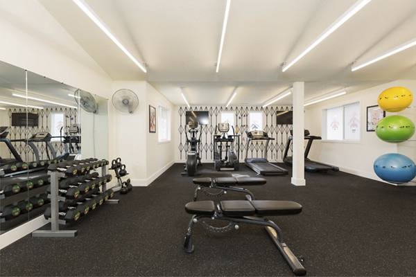 fitness center at Cedar House Apartments