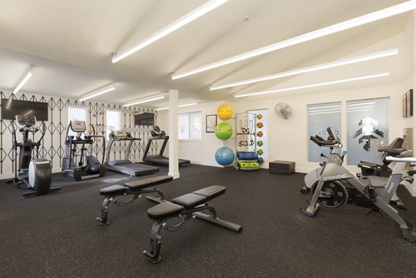 fitness center at Cedar House Apartments