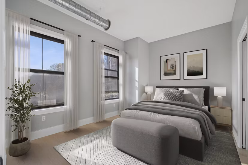 bedroom at The Cliffs Lofts Apartments
