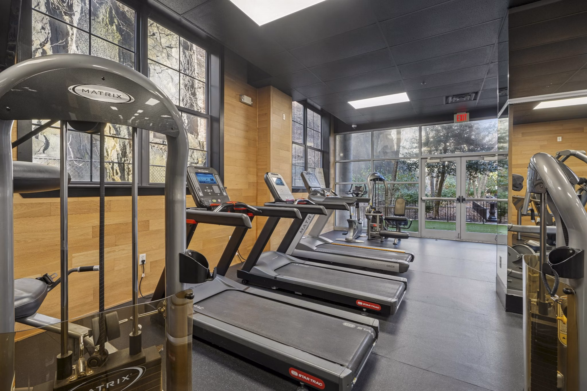 fitness center at The Cliffs Lofts Apartments