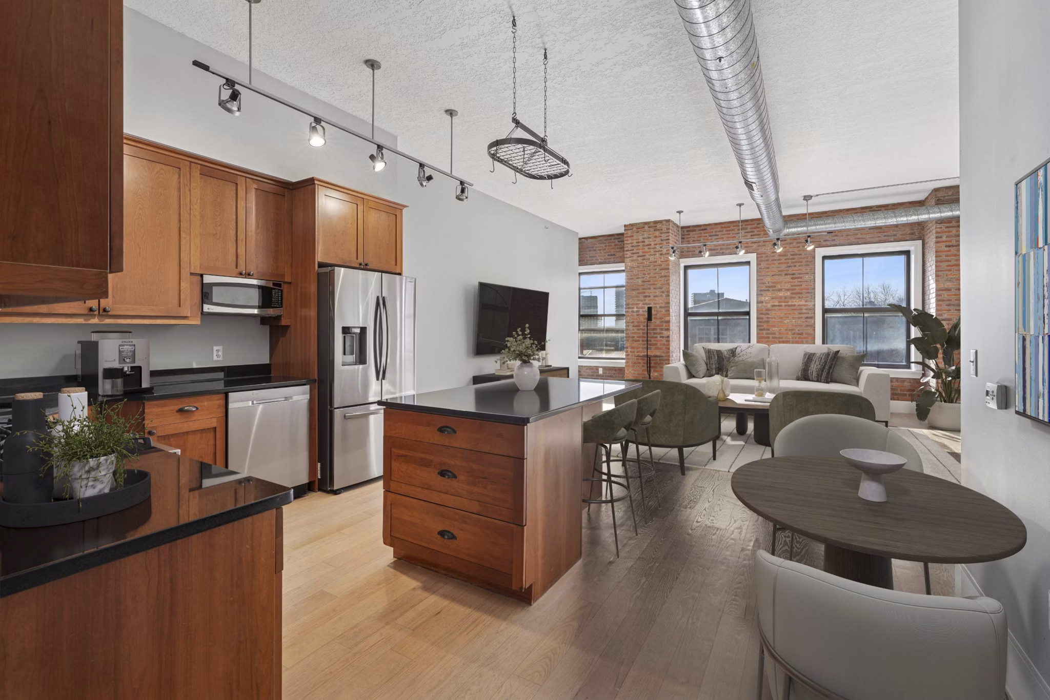 kitchen at The Cliffs Lofts Apartments