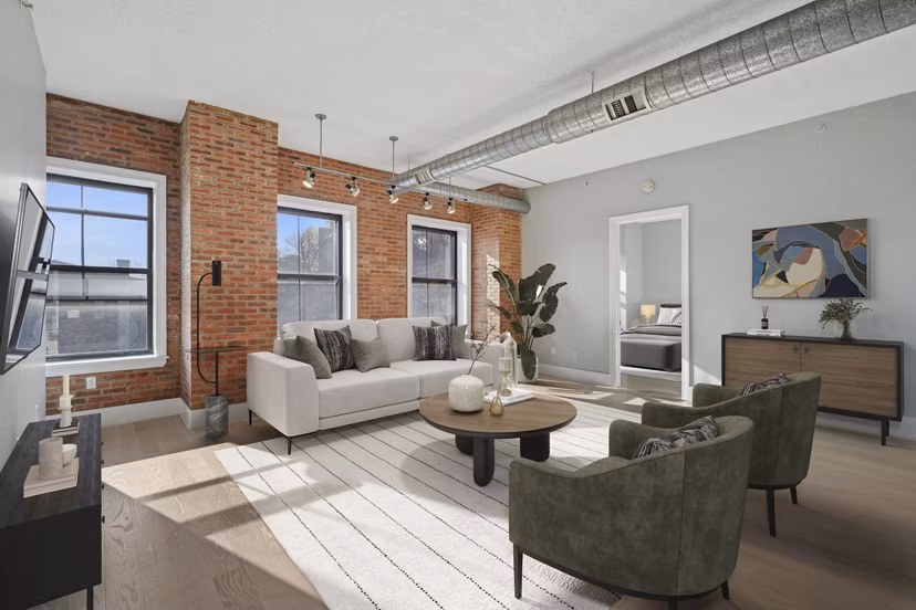 living room at The Cliffs Lofts Apartments