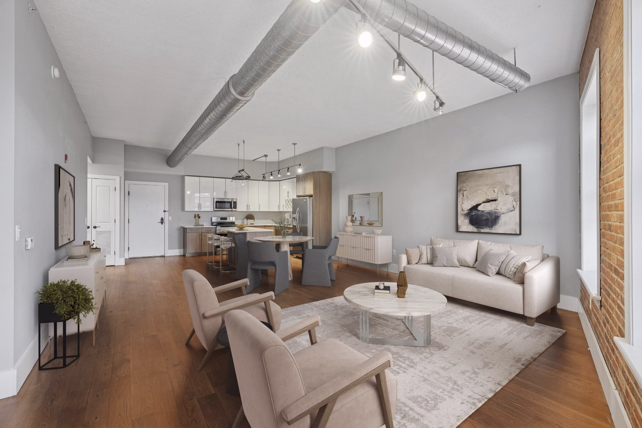 living room at The Cliffs Lofts Apartments