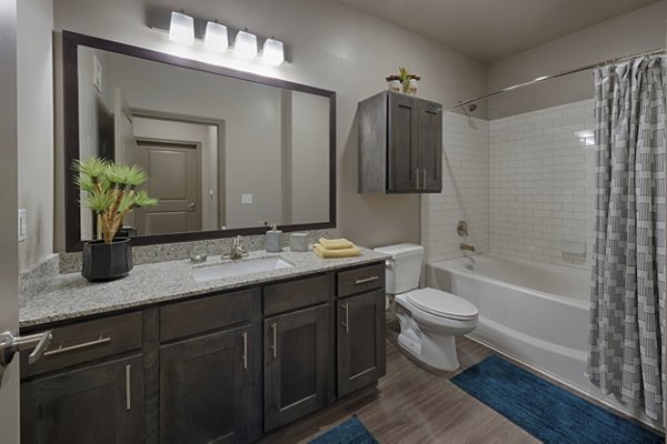 Modern bathroom with sleek fixtures at Sapphire Bay Apartments