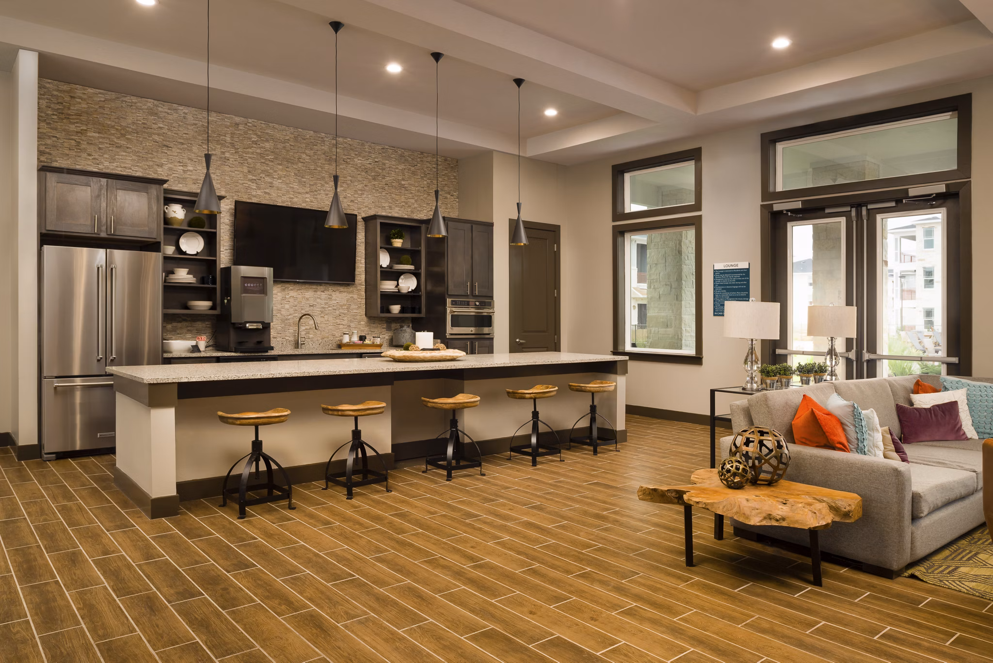 Elegant clubhouse with modern amenities at Sapphire Bay Apartments, perfect for social gatherings and leisure activities