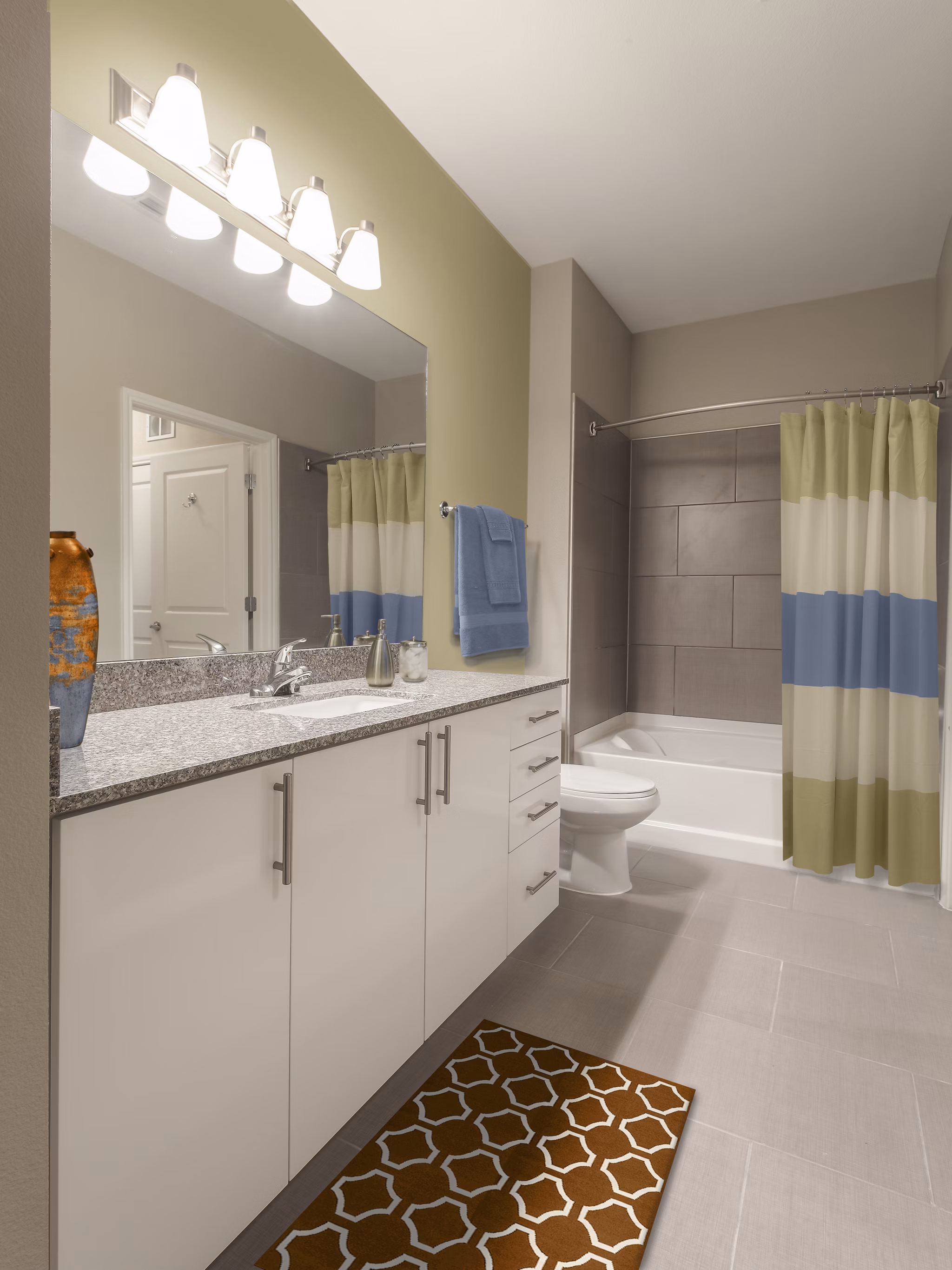 Bathroom featuring modern fixtures and sleek design in Arlo Buffalo Heights Apartments