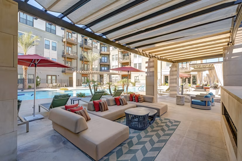 patio at The Cameron Apartments