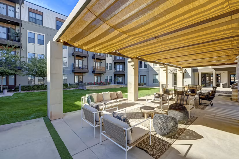 patio at The Cameron Apartments