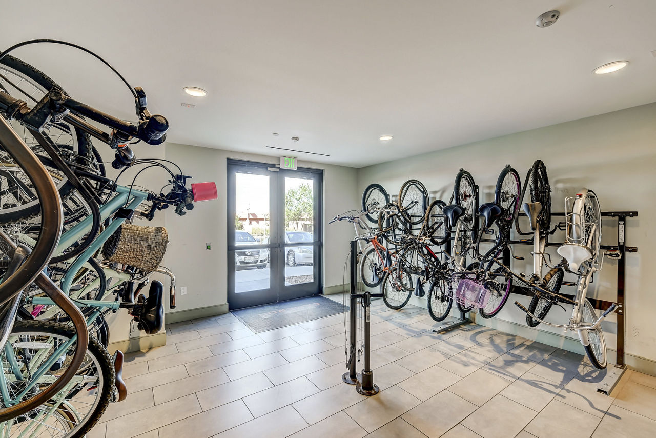 Bike room at The Cameron