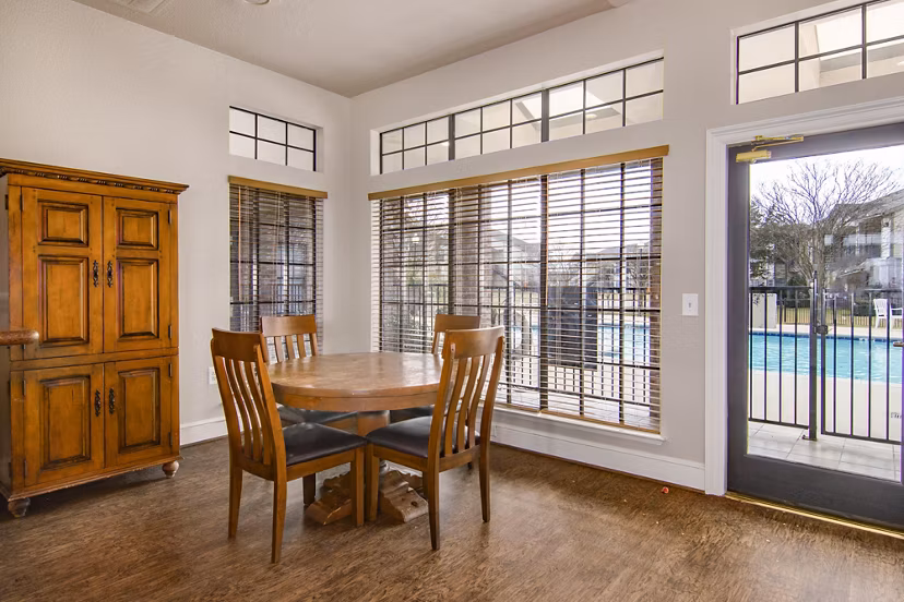 Stylish clubhouse featuring modern decor at The Ridge Apartments, perfect for luxury living and socializing