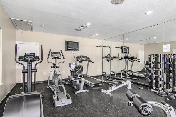State-of-the-art fitness center with modern equipment at The Ridge Apartments