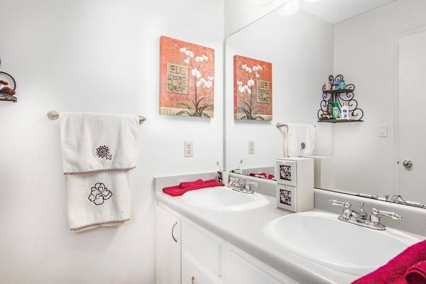 bathroom at The Trails at Wolf Pen Apartments