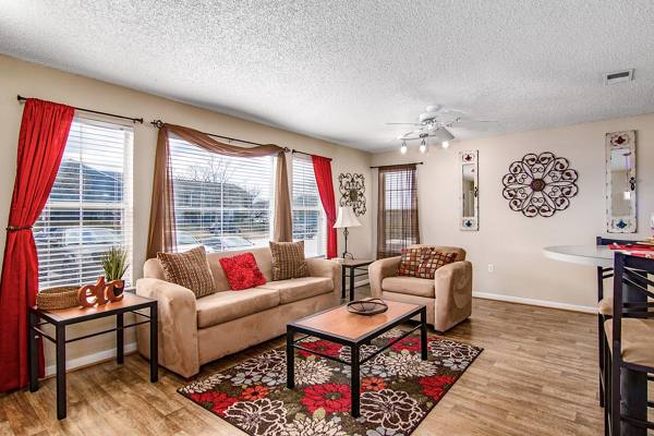 living room at The Trails at Wolf Pen Apartments