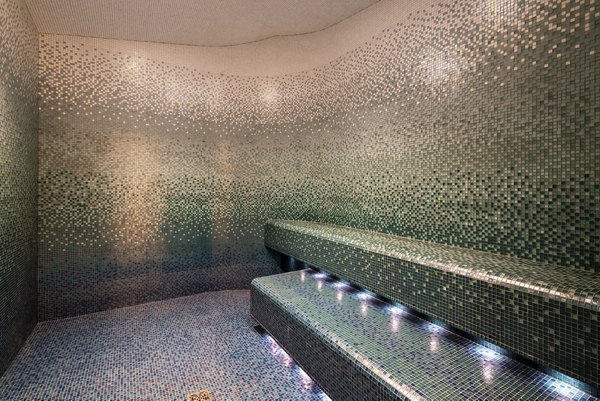 Relaxing spa with modern design at THEA at Metropolis Apartments for luxury living in the city
