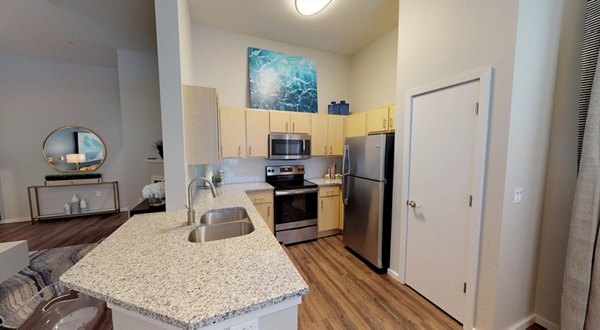 kitchen at Nexus at Orenco Station Apartments