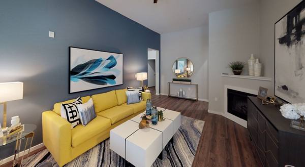 living room at Nexus at Orenco Station Apartments