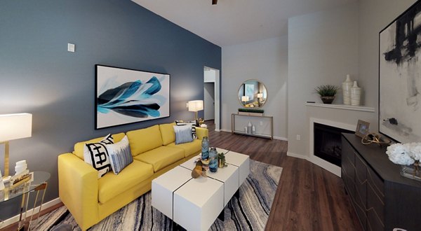 living room at Nexus at Orenco Station Apartments