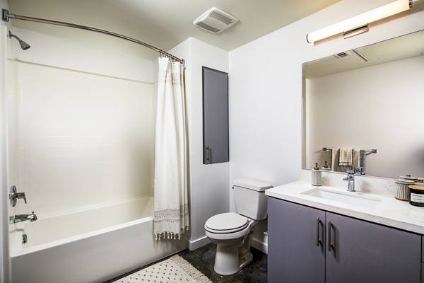 bathroom at Be DTLA Apartments