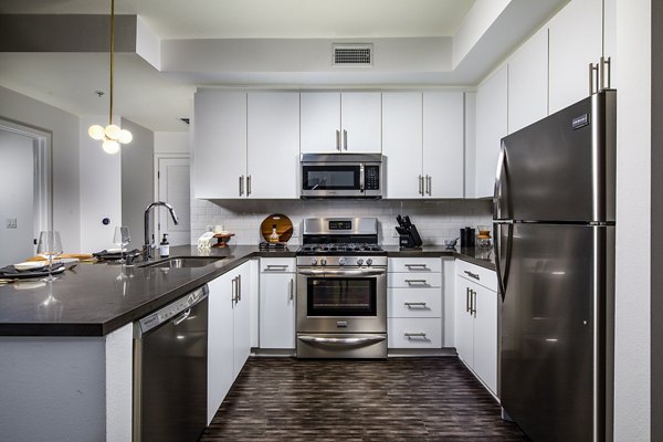 kitchen at Be DTLA Apartments