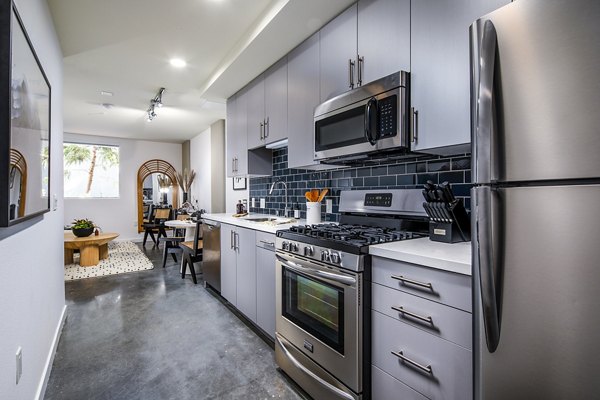 kitchen at Be DTLA Apartments