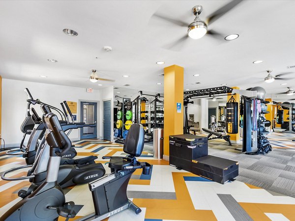 Fitness center featuring state-of-the-art equipment at The Avery on Southwestern Apartments