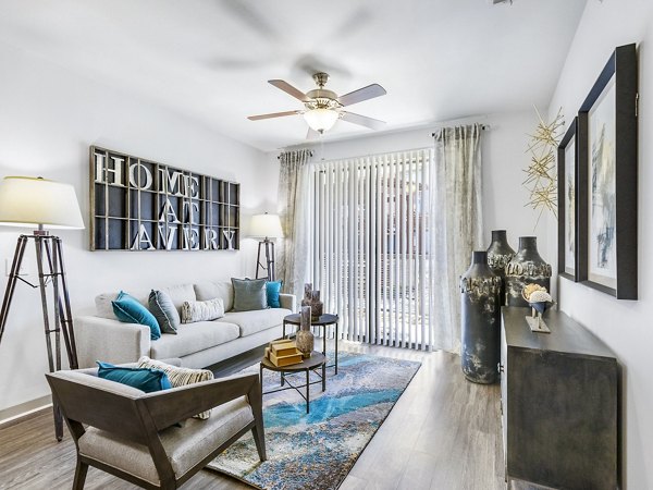 living room at The Avery on Southwestern Apartments