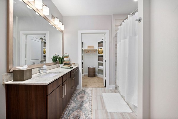 bathroom at Everleigh Lakeline Apartments