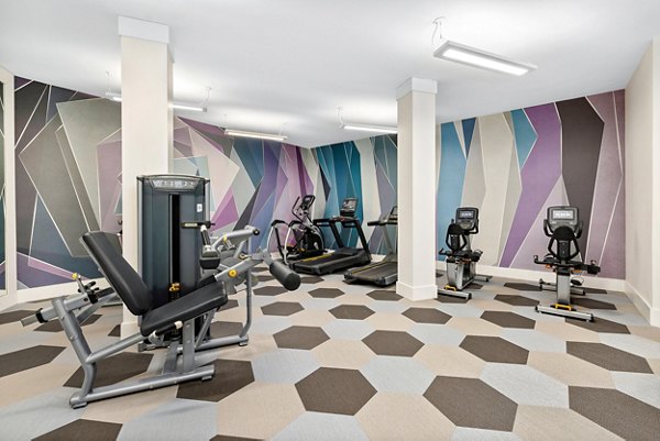 fitness center at Everleigh Lakeline Apartments