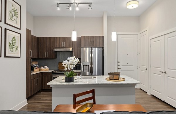 kitchen at Everleigh Lakeline Apartments