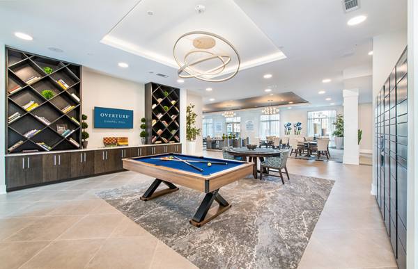game room at Overture Chapel Hill Apartments