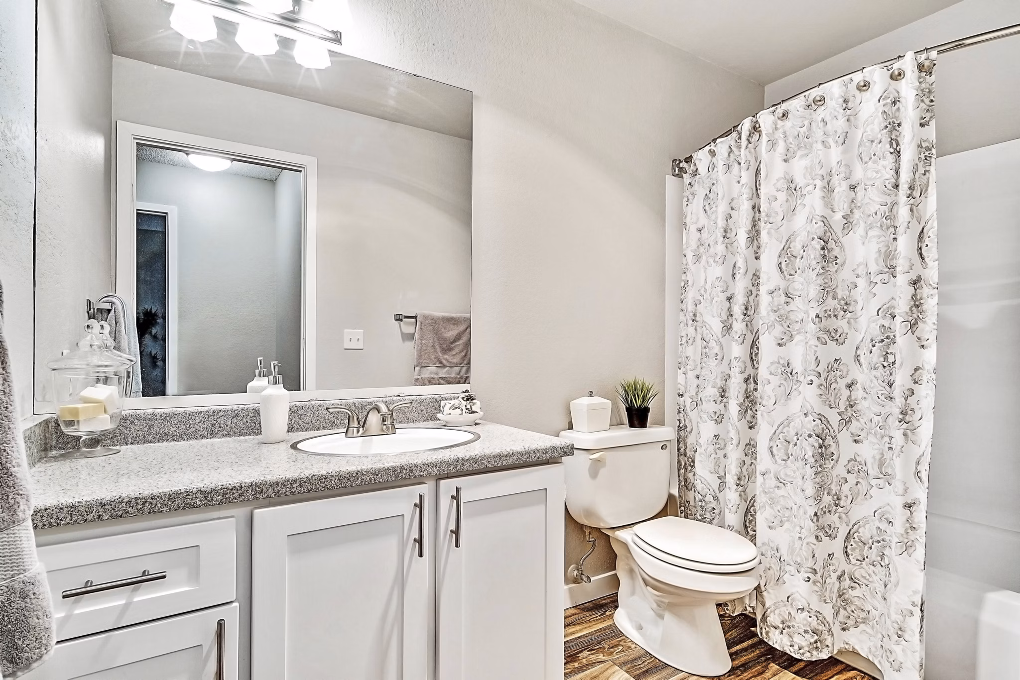Contemporary bathroom with sleek fixtures at Kendall Ridge Apartments