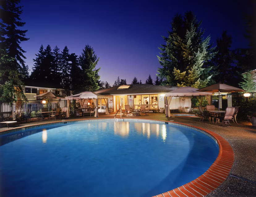 Outdoor pool at Kendall Ridge Apartments offering luxury relaxation and recreation space