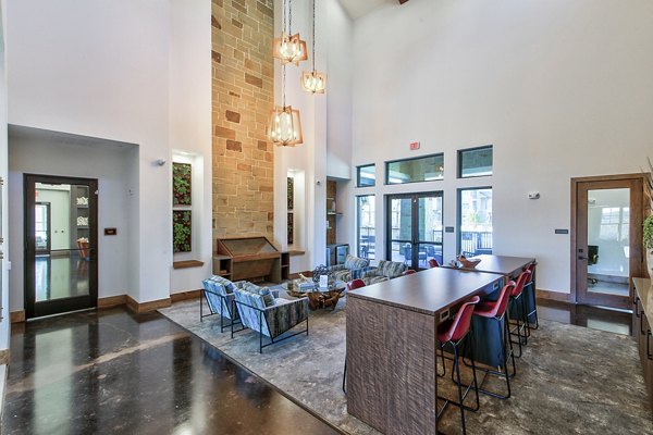Clubhouse lobby featuring elegant seating and modern decor at The Preserve luxury apartments