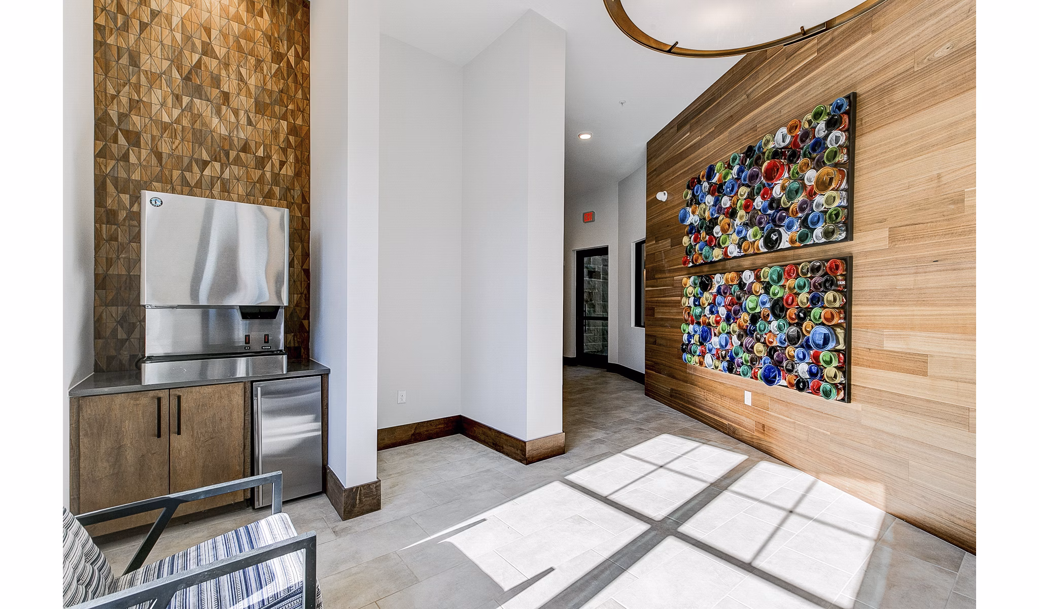 Clubhouse lobby with modern seating and stylish decor at The Preserve luxury apartments