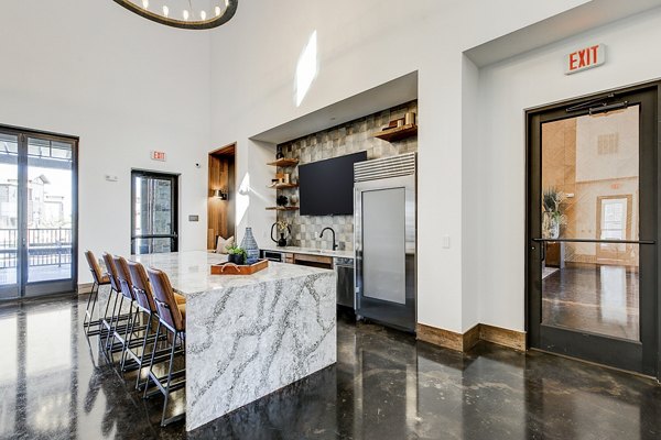 Welcoming clubhouse lobby with modern decor at The Preserve luxury apartments