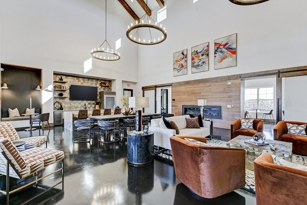 Elegant clubhouse lobby featuring modern decor and seating at The Preserve