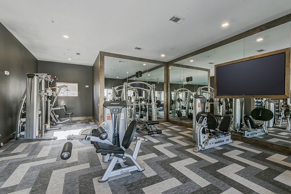 Modern fitness center with state-of-the-art equipment at The Preserve luxury apartments