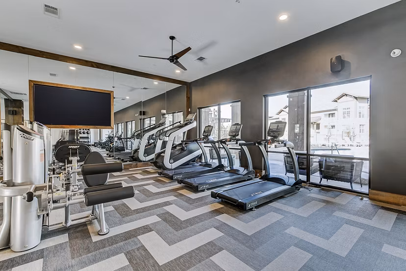 State-of-the-art fitness center at The Preserve luxury apartments