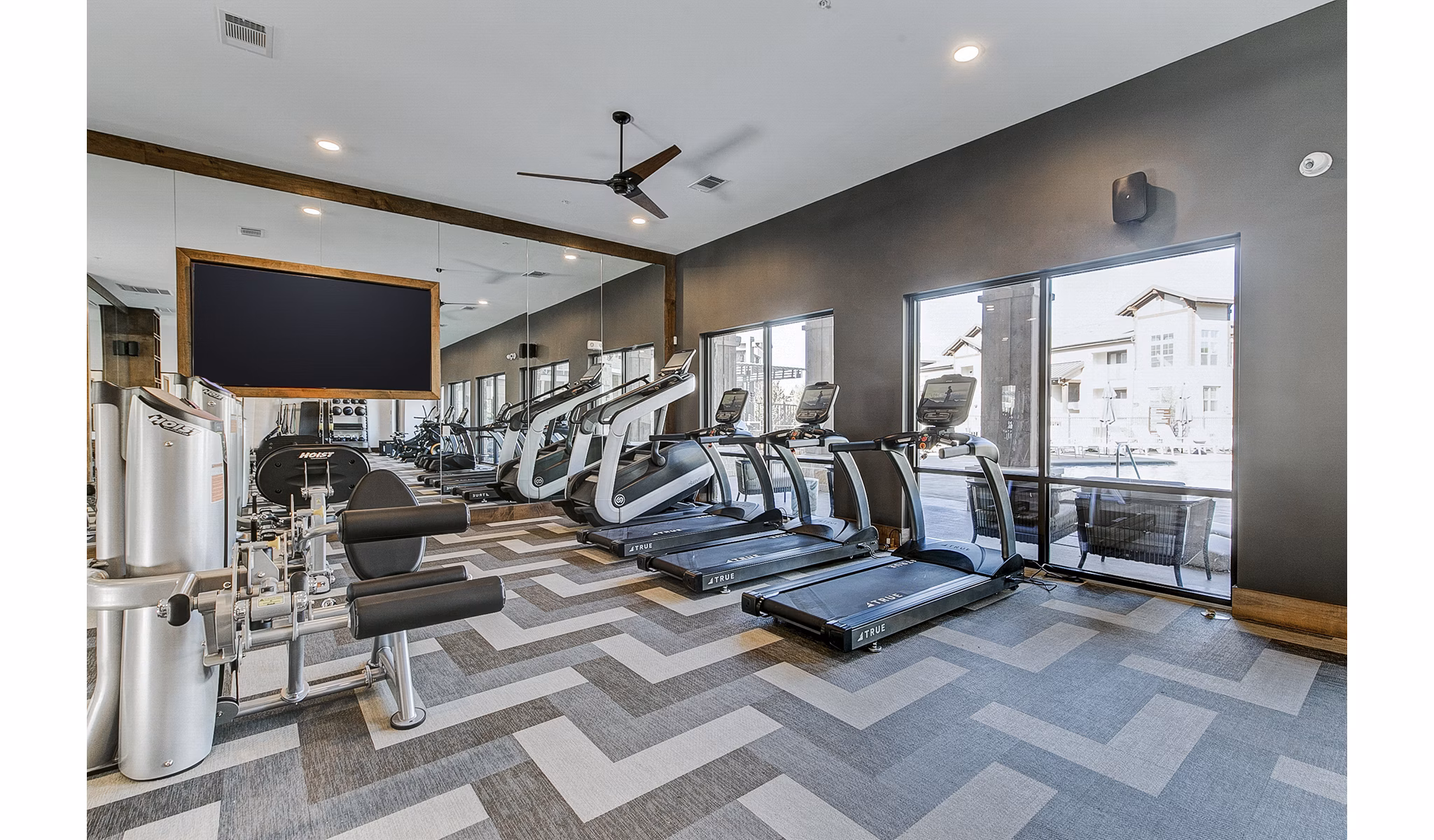 State-of-the-art fitness center at The Preserve luxury apartments