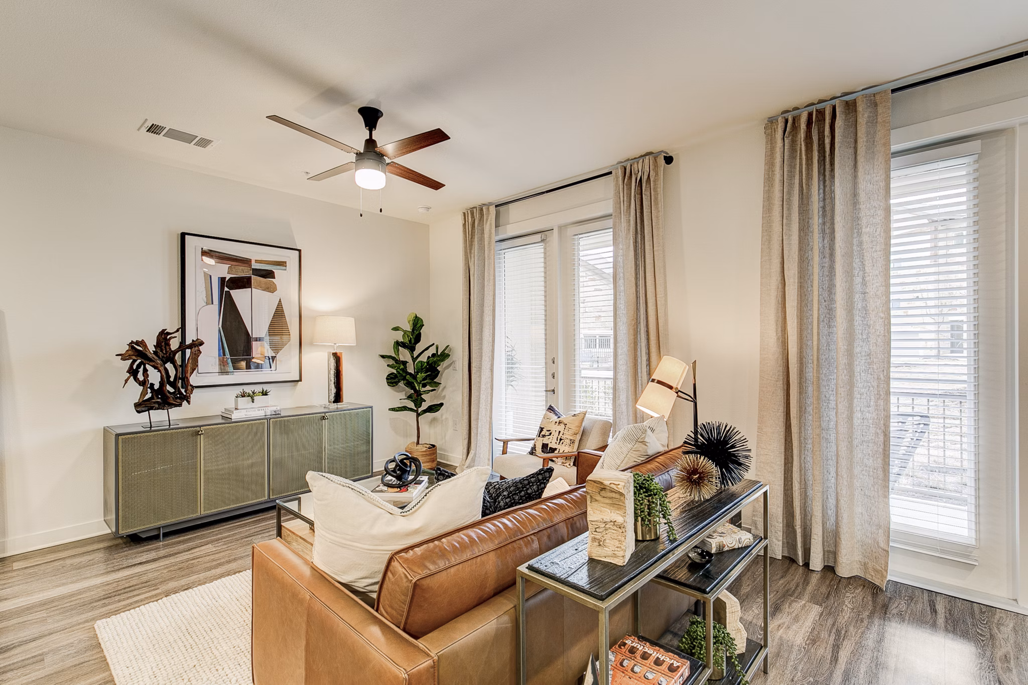 living room at The Preserve Apartments