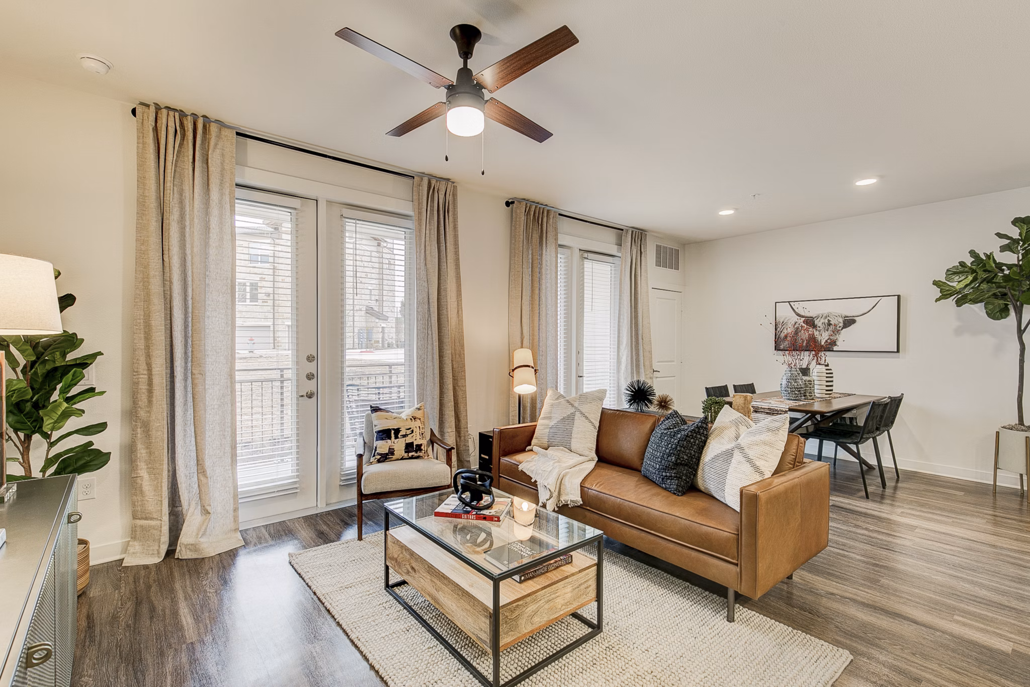 living room at The Preserve Apartments
